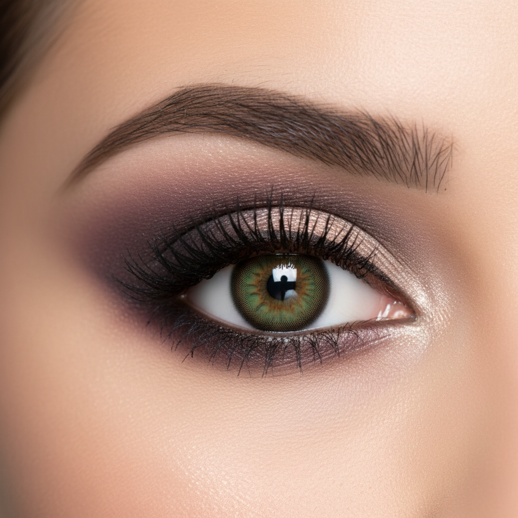 Bella Elite Emerald Green Contact Lenses on eye