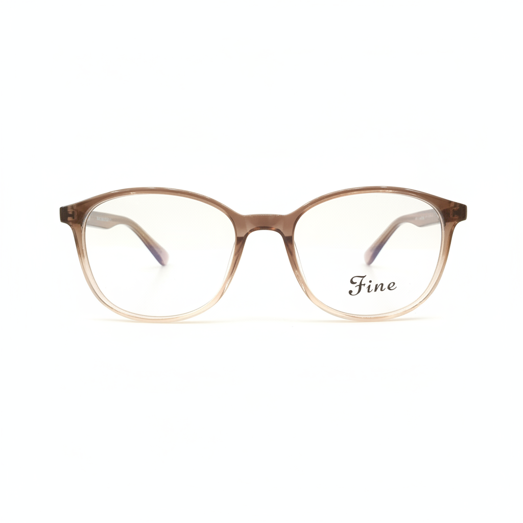 Kids translucent brown eyeglasses - front view