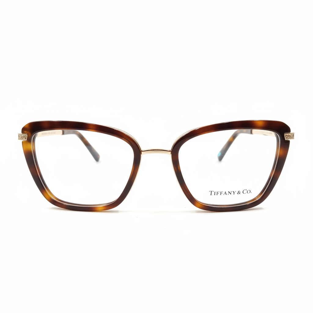 Tiffany & Co tortoise shell eyeglasses front view
