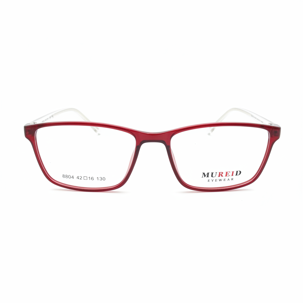 Kids red burgundy eyeglasses - front view