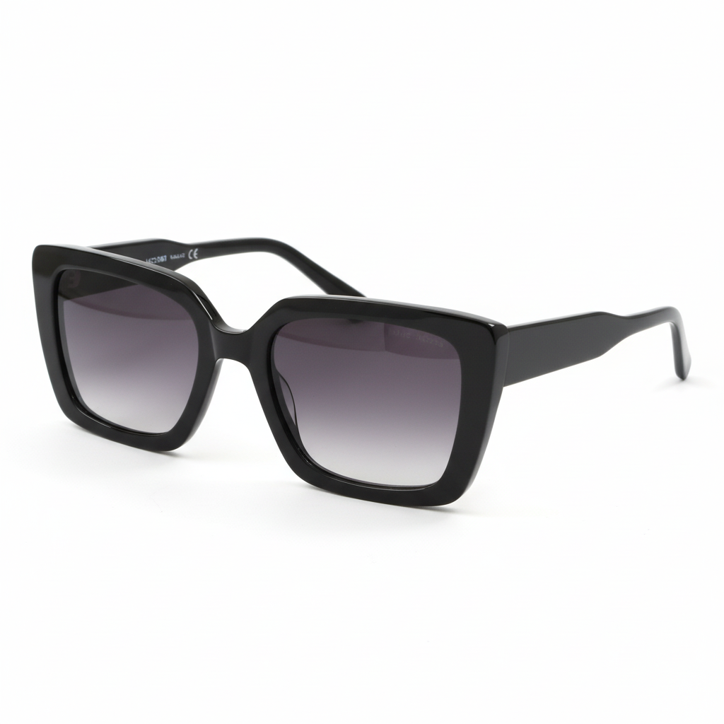 Oversized square sunglasses three-quarter view