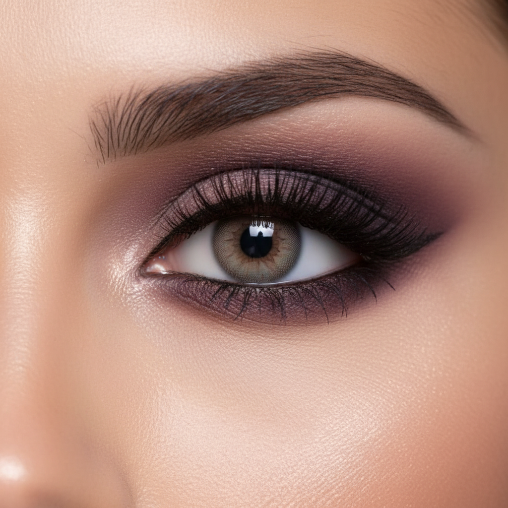 Bella Elite Lavender Grey Contact Lenses on eye