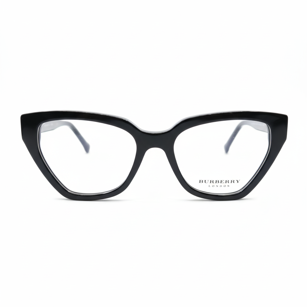 Burberry black cat-eye eyeglasses front view